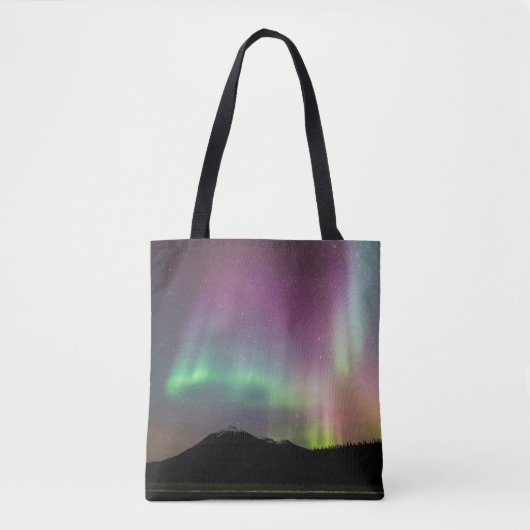 Aurora Borealis Alaska Brooks Range, Alaska Tote Bag (Voorkant)