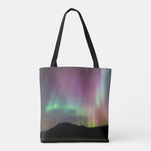 Aurora Borealis Alaska Brooks Range, Alaska Tote Bag (Achterkant)