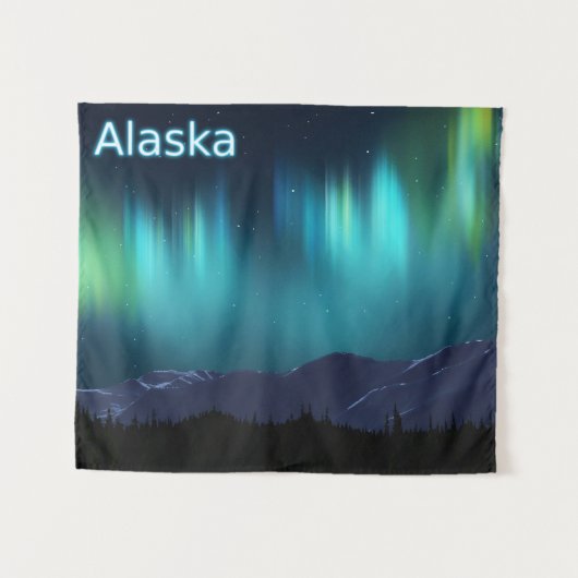 Aurora Borealis - Alaska Wandkleed (Voorkant (horizontaal))