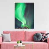 Aurora Borealis | Anchorage, Alaska Canvas Afdruk (Insitu (Woonkamer))