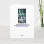 Aurora Borealis Arctic Fox Aurora Wintery Woodland Feestdagen Kaart (Achterkant)