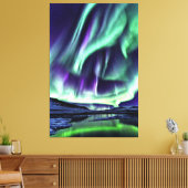 Aurora Borealis Art Canvas Print (Insitu (Woonkamer))