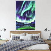 Aurora Borealis Art Canvas Print (Insitu (Slaapkamer))