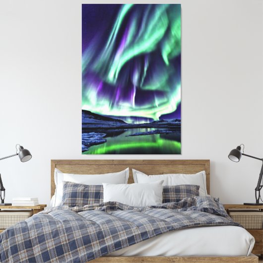 Aurora Borealis Art Canvas Print (Insitu (Slaapkamer))