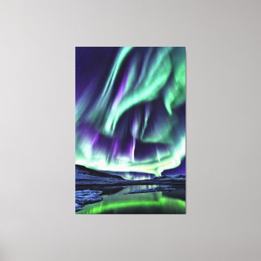 Aurora Borealis Art Canvas Print (Voorkant)