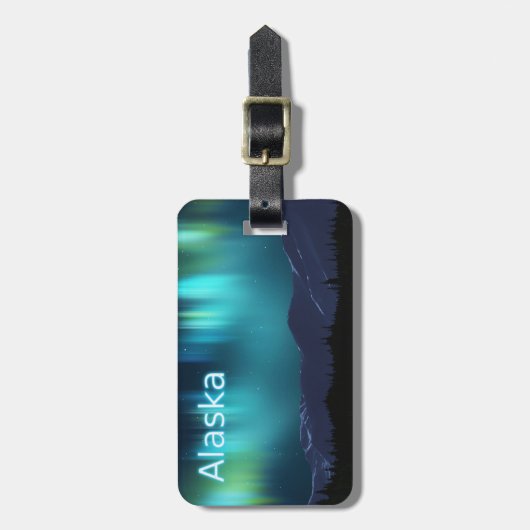 Aurora Borealis Bagagelabel (Voorkant verticaal)