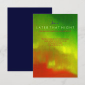 AURORA BOREALIS Bar Bat Mitzvah Party Kaart (Voorkant / Achterkant)