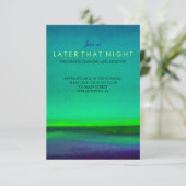 AURORA BOREALIS Bar Bat Mitzvah Party Kaart (Staand voorkant)