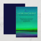 AURORA BOREALIS Bar Bat Mitzvah Party Kaart (Voorkant / Achterkant)