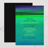 AURORA BOREALIS Bar Bat Mitzvah Uitnodiging (Voorkant / Achterkant)