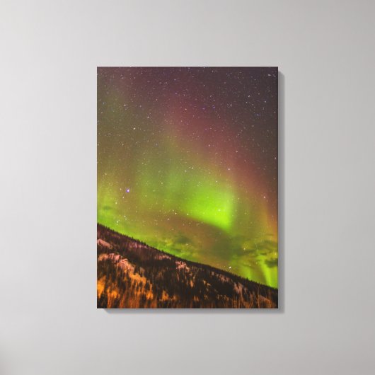 Aurora Borealis | Bergen Fairbanks Alaska Canvas Afdruk (Voorkant)