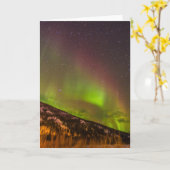 Aurora Borealis | Bergen Fairbanks Alaska Kaart (Gele Bloem)