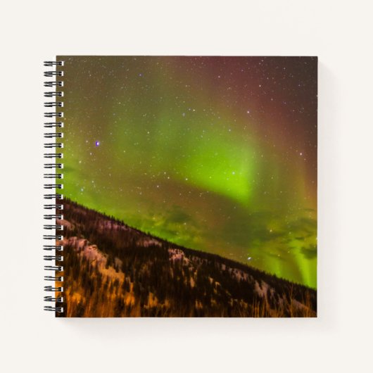 Aurora Borealis | Bergen Fairbanks Alaska Notitieboek (Voorkant)