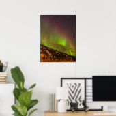 Aurora Borealis | Bergen Fairbanks Alaska Poster (Thuiskantoor)