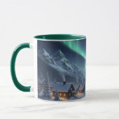 Aurora Borealis Besneeuwd Dorps Combo Mok (Links)