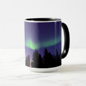 Aurora Borealis & Bomen | Manitoba, Canada Mok (Voorkant rechts)