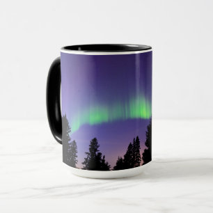 Aurora Borealis & Bomen   Manitoba, Canada Mok