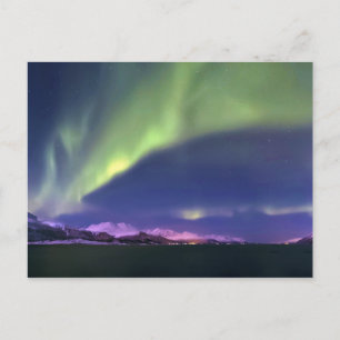 Aurora Borealis boven Lyngenfjorden Noorwegen Briefkaart