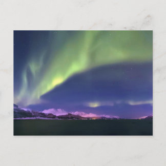 Aurora Borealis boven Lyngenfjorden Noorwegen Briefkaart