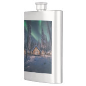 Aurora borealis boven winterhut flacon (Links)