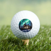 Aurora borealis boven winterhut golfballen (Insitu Shirt)