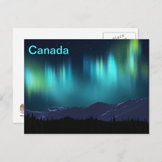 Aurora Borealis Briefkaart (Voorkant / Achterkant)
