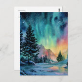 Aurora Borealis Briefkaart (Voorkant / Achterkant)