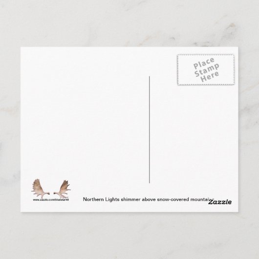 Aurora Borealis Briefkaart (Achterkant)