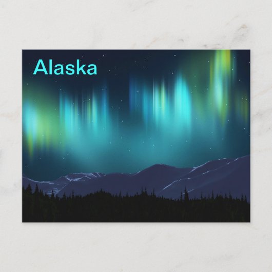 Aurora Borealis Briefkaart (Voorkant)