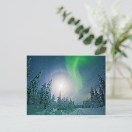 Aurora Borealis Briefkaart (Staand voorkant)