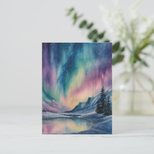Aurora Borealis Briefkaart (Staand voorkant)