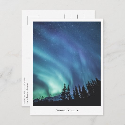 Aurora Borealis Briefkaart (Voorkant / Achterkant)