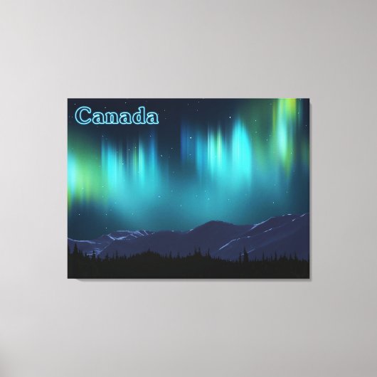 Aurora Borealis - Canada Canvas Afdruk (Voorkant)
