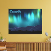 Aurora Borealis - Canada Canvas Afdruk (Insitu (Woonkamer))