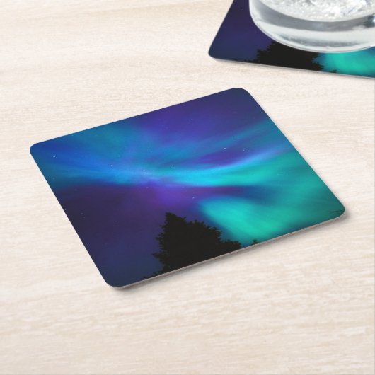 Aurora Borealis | Canada Ontario Sudbury Kartonnen Onderzetters (Schuin)