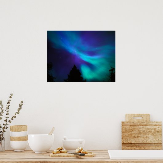 Aurora Borealis | Canada Ontario Sudbury Poster (Keuken)