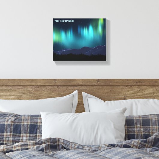 Aurora Borealis Canvas Afdruk (Insitu (Slaapkamer))