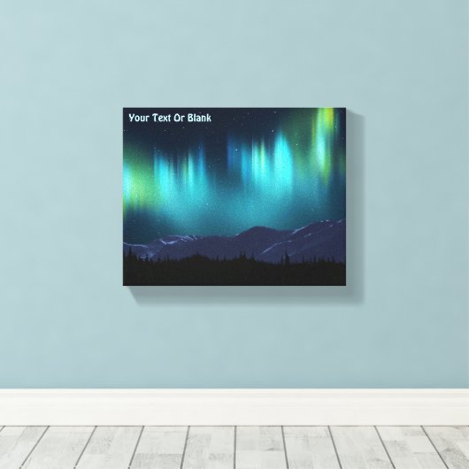 Aurora Borealis Canvas Afdruk (Insitu (Houten vloer))