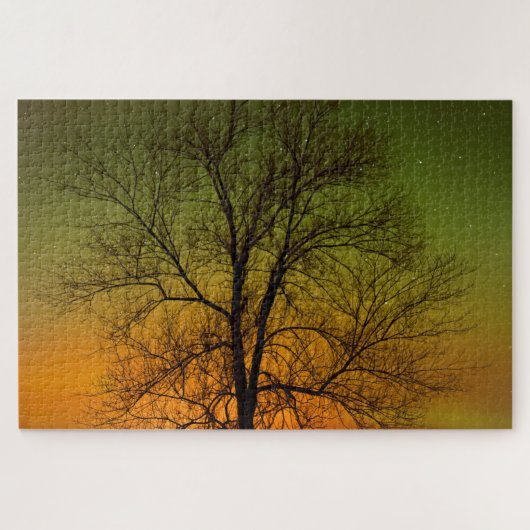 Aurora Borealis & Cottonwood Boom Legpuzzel (Horizontaal)