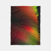 Aurora Borealis en bomen Fleece Deken (Voorkant)