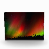 Aurora Borealis en bomen Fotoblokken (Voorkant)