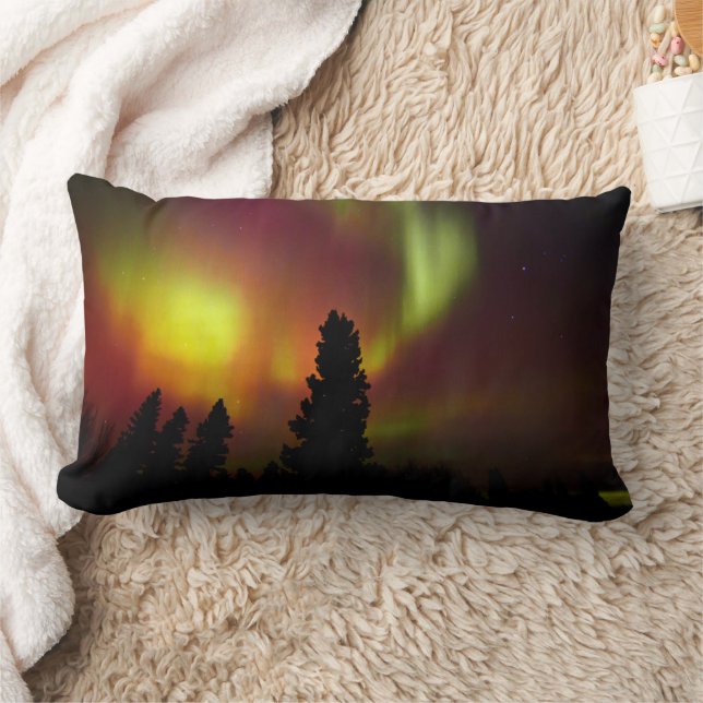 Aurora Borealis en Bomen Kussen (Deken)