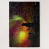 Aurora Borealis en Bomen Legpuzzel (Verticaal)