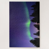 Aurora Borealis en bomen | Manitoba, Canada Legpuzzel (Verticaal)