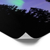 Aurora Borealis en bomen | Manitoba, Canada Poster (Hoek)