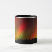 Aurora Borealis en bomen Mok (Midden)