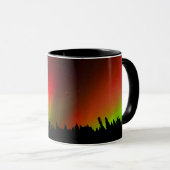 Aurora Borealis en bomen Mok (Voorkant rechts)
