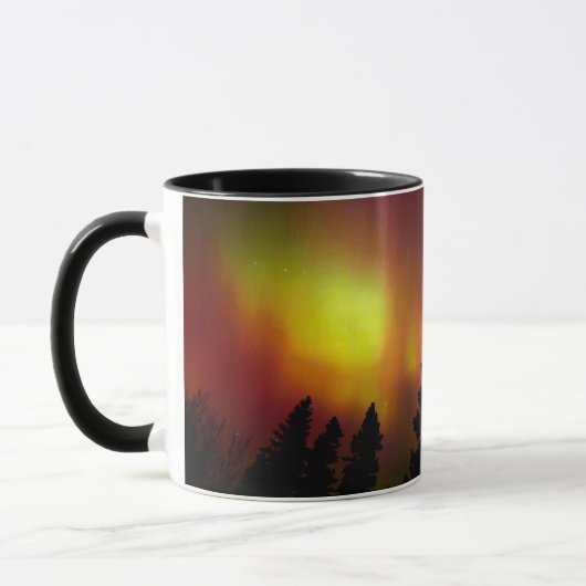 Aurora Borealis en Bomen Mok (Links)