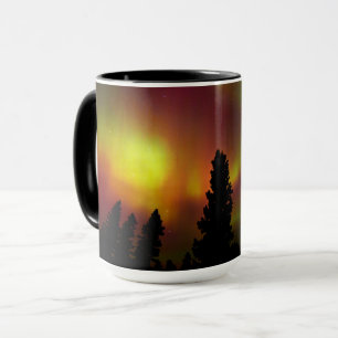 Aurora Borealis en Bomen Mok