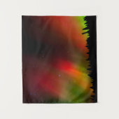 Aurora Borealis en bomen Wandkleed (Voorkant)